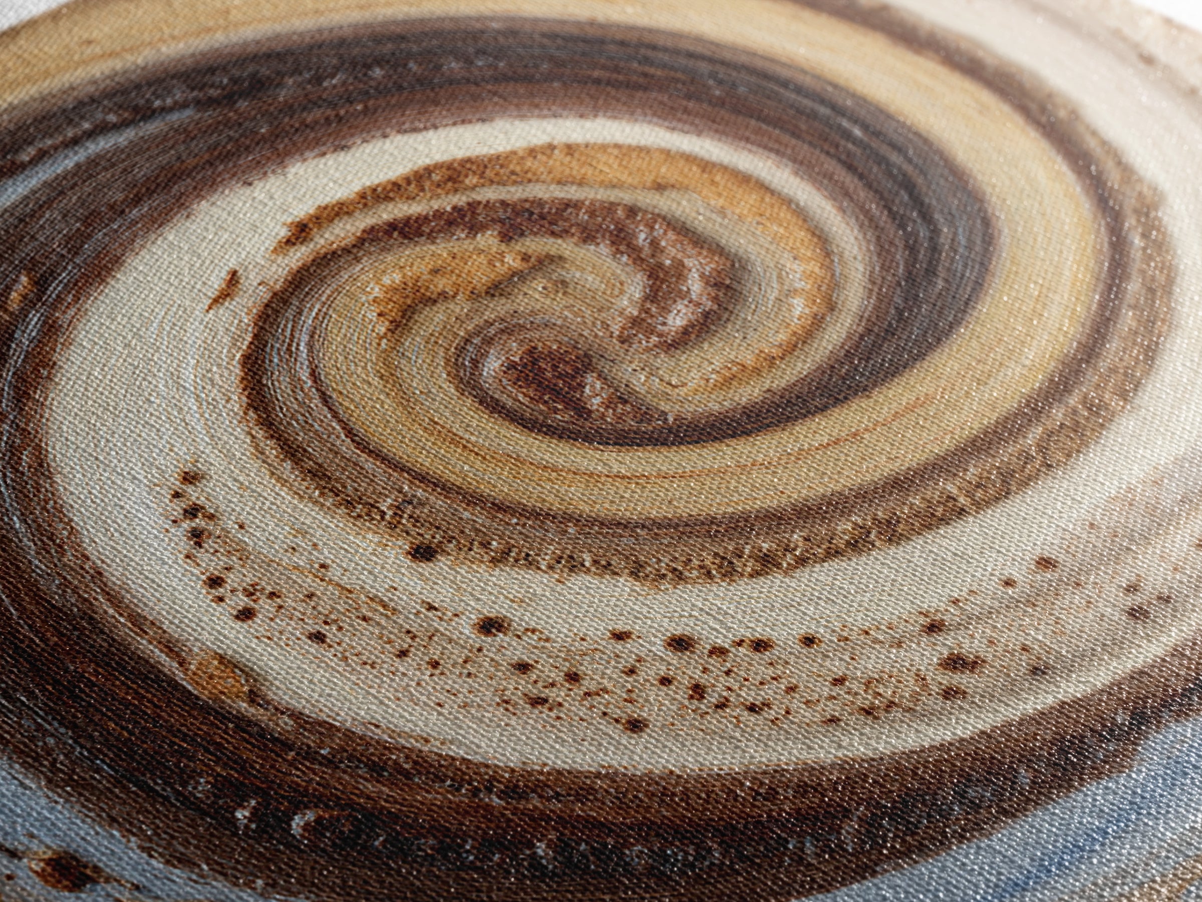 Abstract Brown and Cream Coffee Swirl Canvas Print, Coffee Shop Art, Statement Artwork, Cafe Decor, Abstract Art, Cafe, CSA-1x1-9