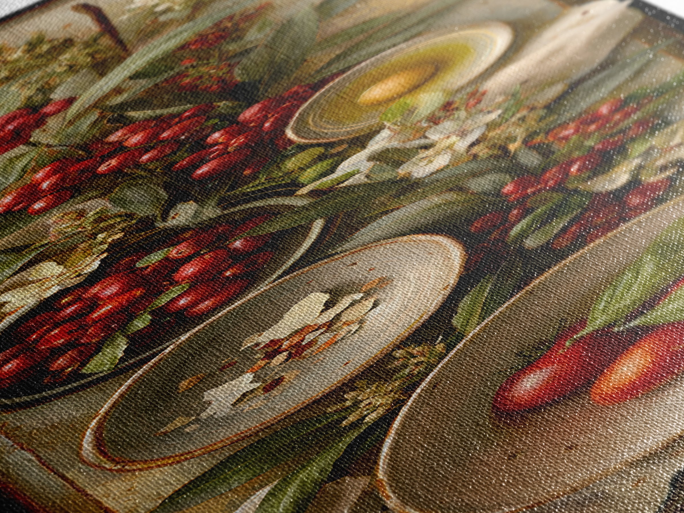 Botanical Coffee Plant Branch Canvas Print, Coffee Shop Art, Neutral Decor, Cafe Decor, Oil Painting, Cafe, Home Decor, CSA-1x3-18