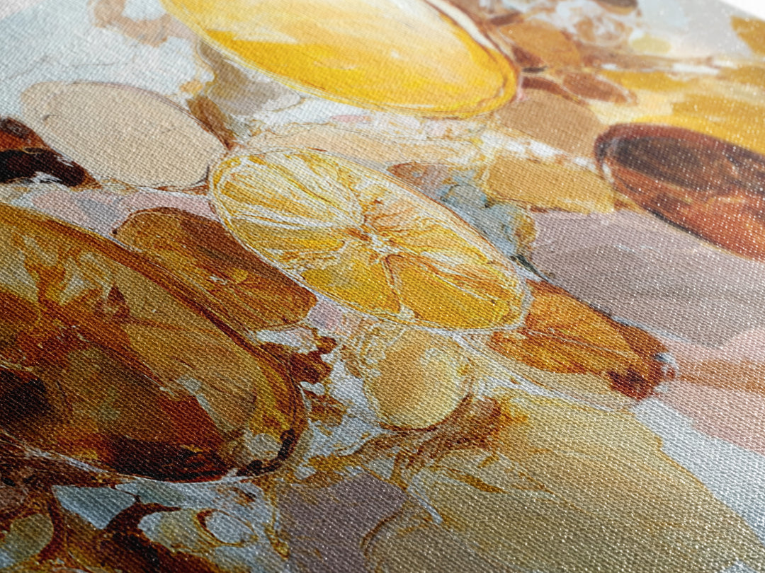 Abstract Brown and Cream Coffee Swirl Framed Canvas Print, Coffee Shop Art, Kitchen Decor, Cafe Decor, Abstract Art, Cafe, CSA-2x1-29