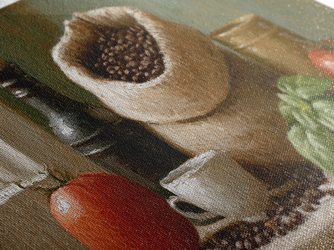 Coffee Beans and Burlap Sack Still Life Framed Canvas Print, Coffee Shop Art, Wall Decor, Cafe Decor, Fine Art, Cafe, CSA-2x1-46