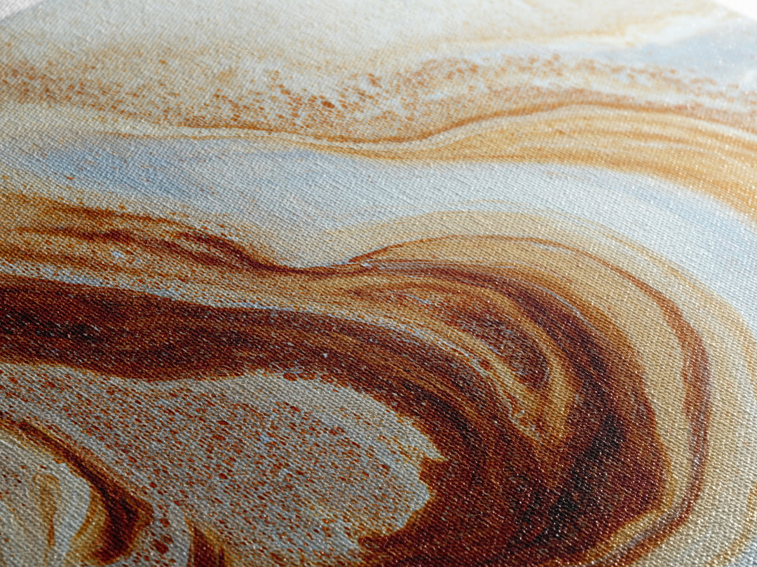 Abstract Brown and Cream Coffee Swirl Canvas Print, Coffee Shop Art, Kitchen Gift, Cafe Decor, Abstract Art, Cafe, Coffee Art, CSA-2x1-53