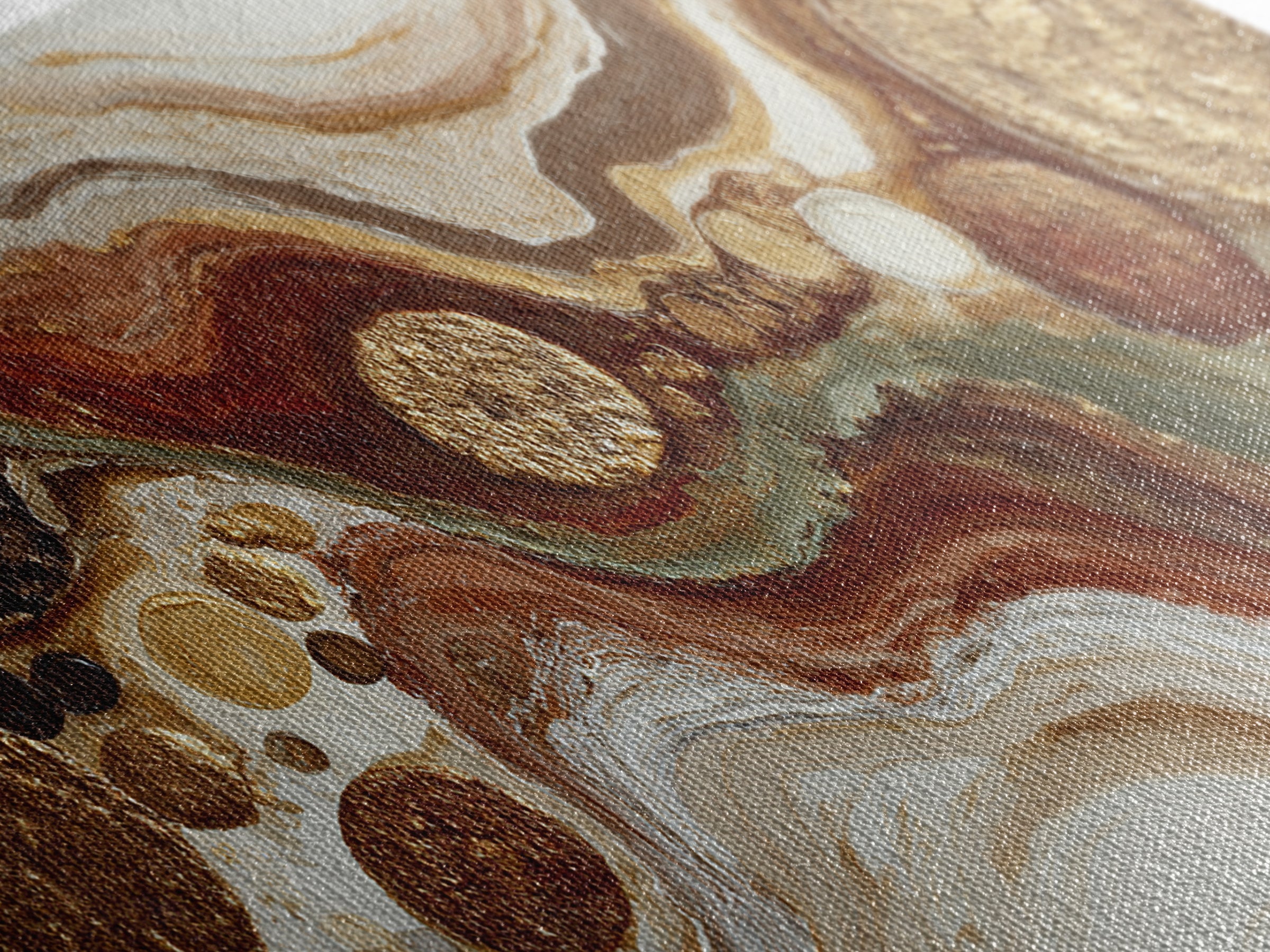 Abstract Brown and Cream Coffee Swirl Canvas Print, Coffee Shop Art, Kitchen Gift, Cafe Decor, Abstract Art, Cafe, Coffee Art, CSA-2x1-77
