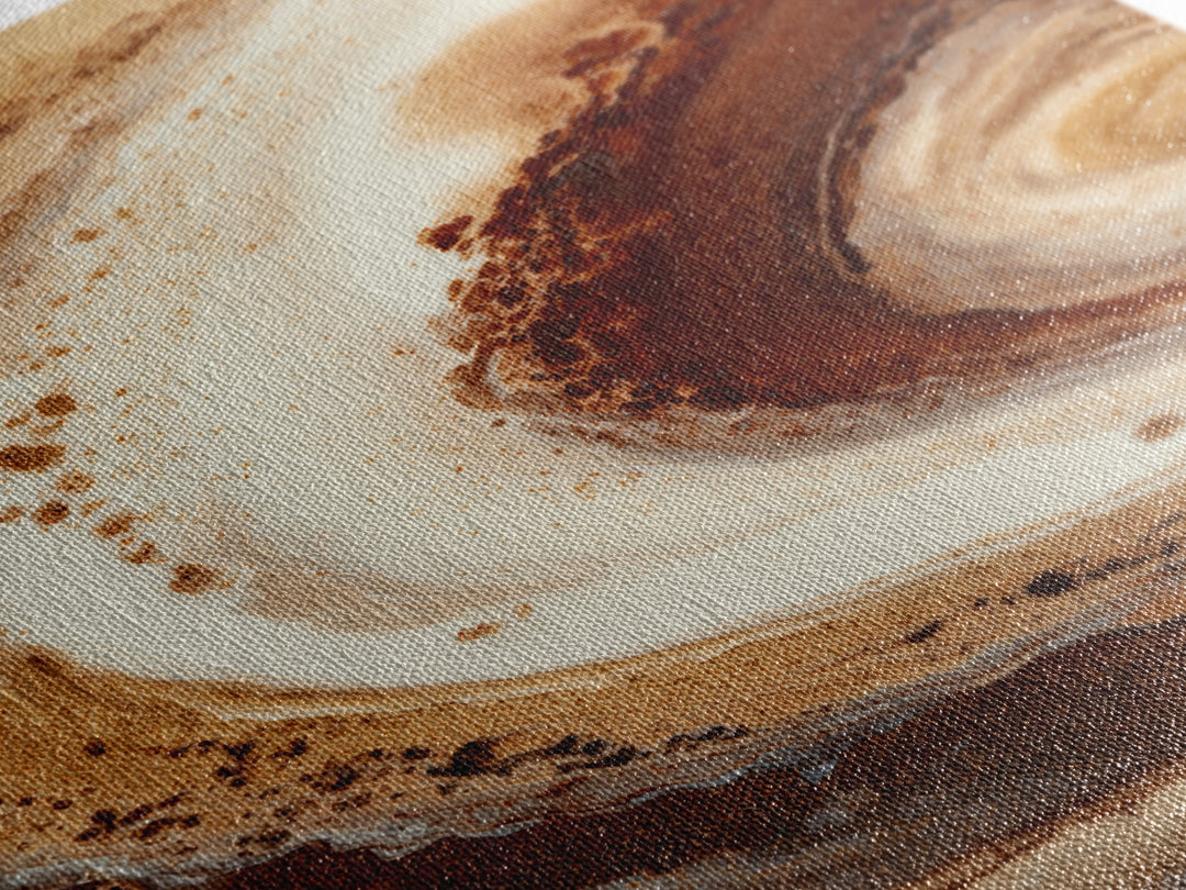 Abstract Brown and Cream Coffee Swirl Framed Canvas Print, Coffee Shop Art, Printable Art, Cafe Decor, Fine Art, Cafe, CSA-2x3-41