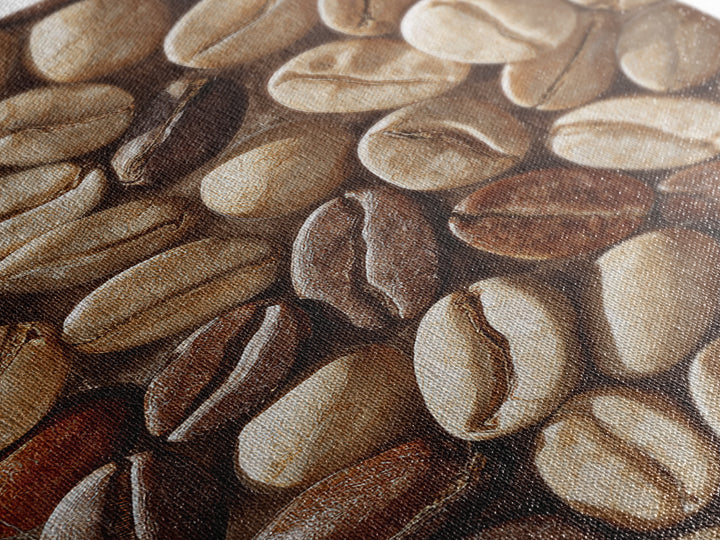 Coffee Bean Pattern Canvas Print, Coffee Shop Art, Dopamine Decor, Cafe Decor, Fine Art, Cafe, Coffee Wall Art, Gallery Decor, CSA-2x3-71