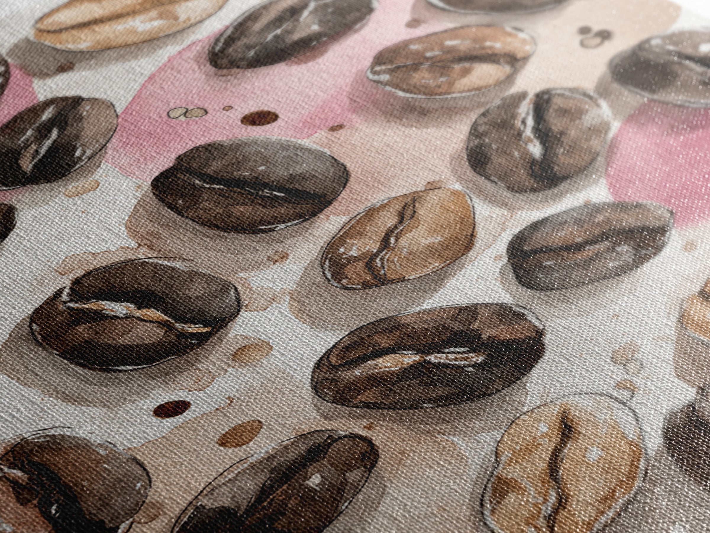 Roasted Beans Falling Through Dark Space Framed Canvas Print, Coffee Shop Art, Moody Wall Art, Cafe Decor, Fine Art, Cafe, CSA-2x3-76