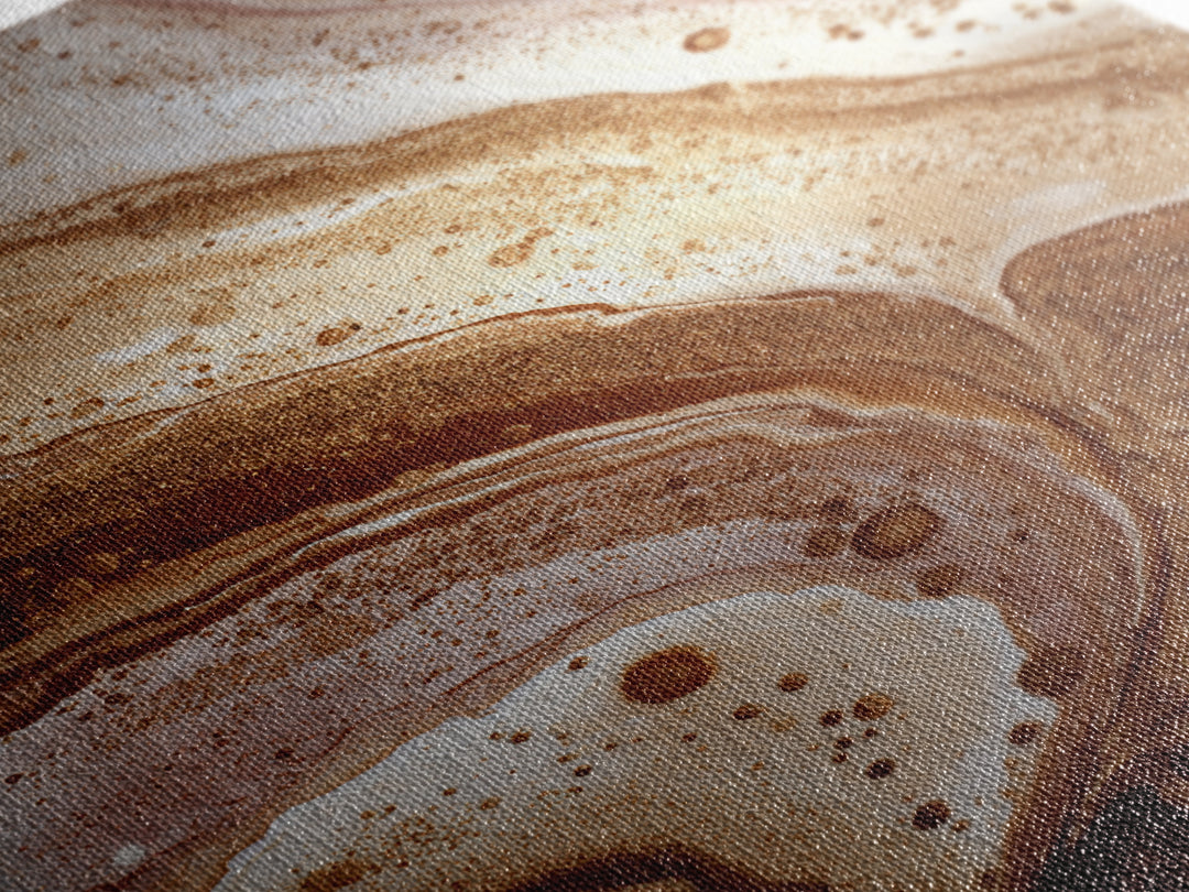 Abstract Brown and Cream Coffee Swirl Framed Canvas Print, Coffee Shop Art, Gothic Wall Art, Cafe Decor, Abstract Art, Cafe, CSA-2x3-89