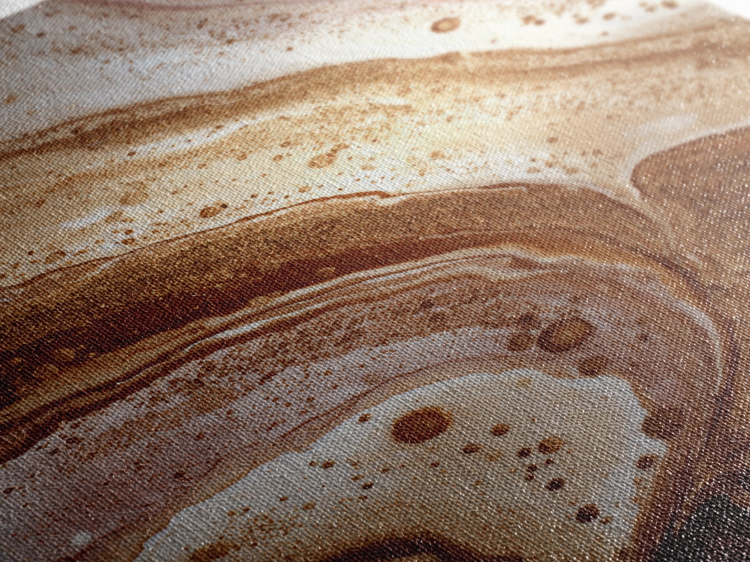 Abstract Brown and Cream Coffee Swirl Framed Canvas Print, Coffee Shop Art, Gothic Wall Art, Cafe Decor, Abstract Art, Cafe, CSA-2x3-89