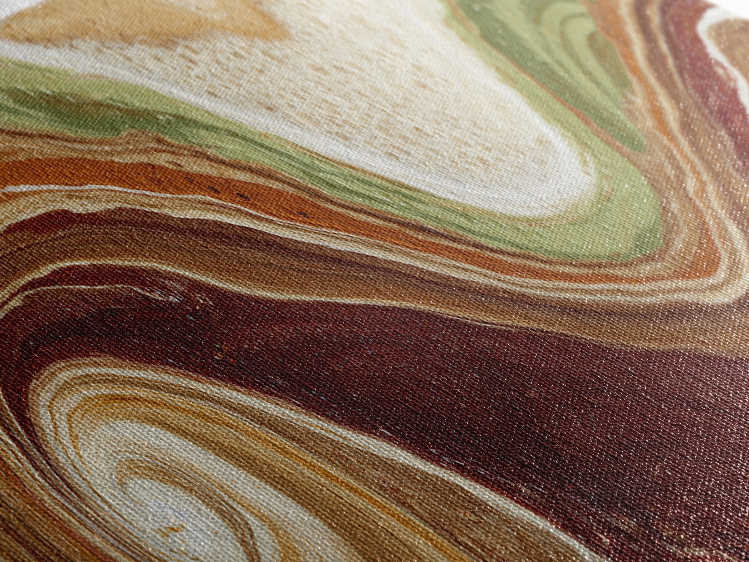 Abstract Brown and Cream Coffee Swirl Canvas Print, Coffee Shop Art, Minimalist Wall Art, Cafe Decor, Fine Art, Cafe, CSA-3x1-49