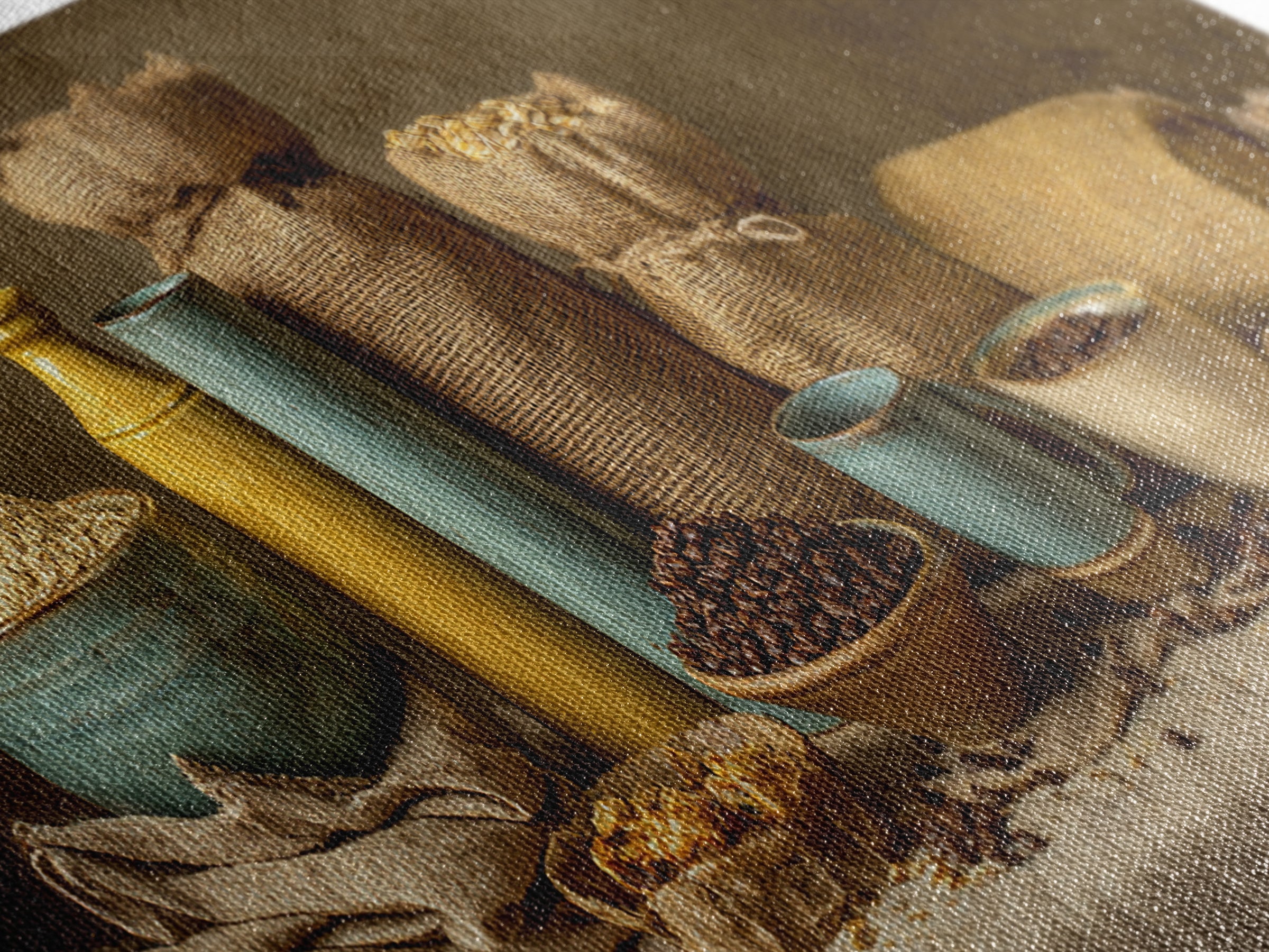 Coffee Beans and Burlap Sack Still Life Canvas Print, Coffee Shop Art, Canvas Print, Cafe Decor, Fine Art, Cafe, Neutral Decor, CSA-3x1-66