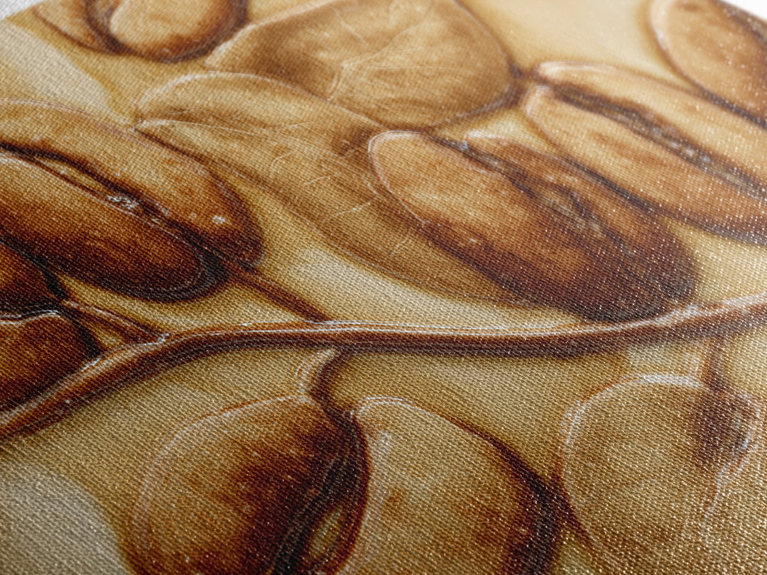 Coffee Bean Pattern Framed Canvas Print, Coffee Shop Art, Statement Artwork, Cafe Decor, Fine Art, Cafe, Art Print, Printable, CSA-3x2-19
