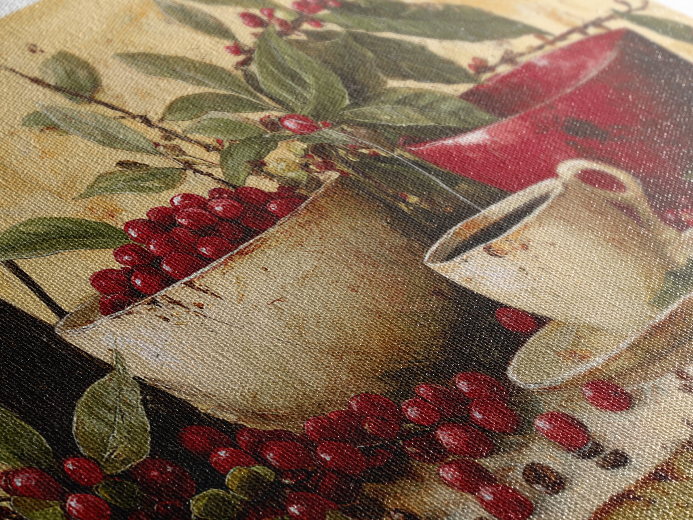 Coffee Farm Landscape Framed Canvas Print, Coffee Shop Art, Gallery Decor, Cafe Decor, Fine Art, Cafe, Wall Art, Home Decor, CSA-3x2-27