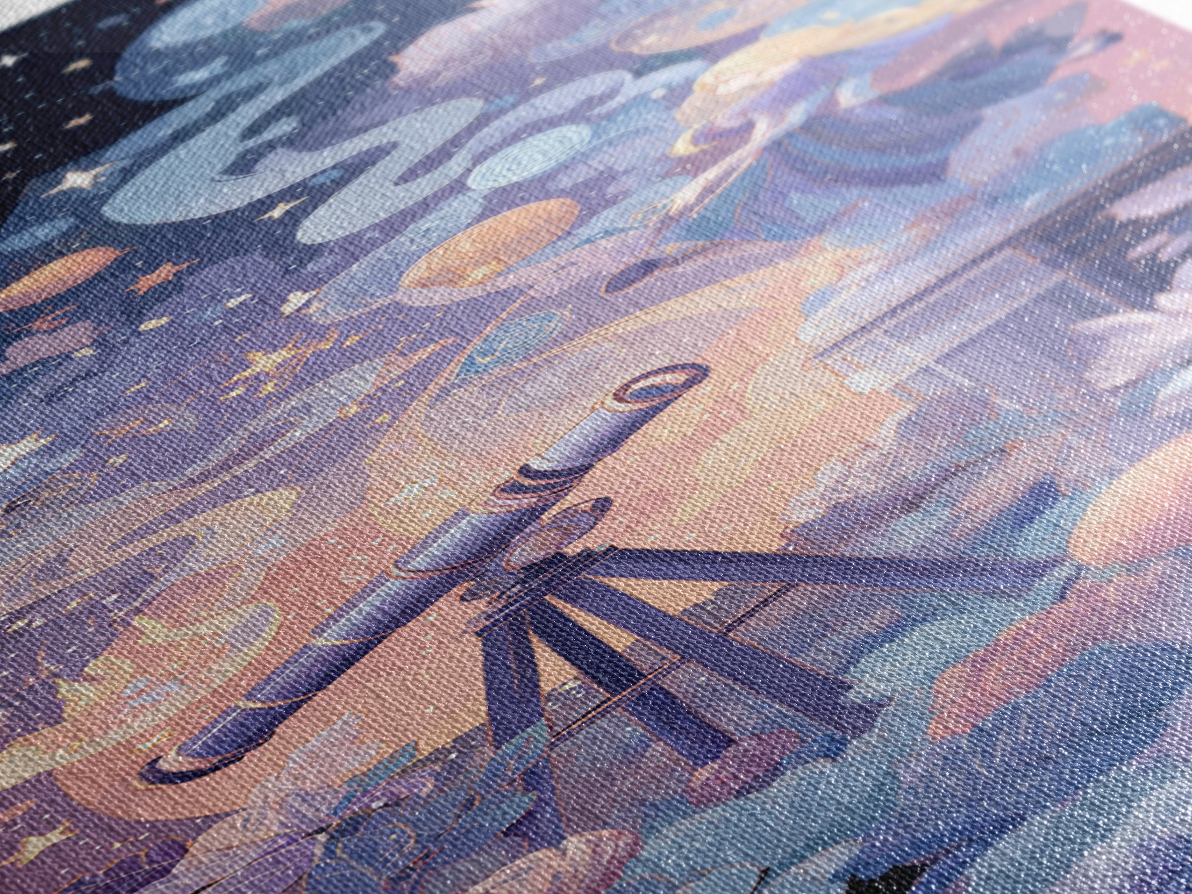 The Widow Of The Whispering Comet, Synthwave Halloween Art, Tall Narrow Wall Art, Canvas Print, Retro Halloween Decor, Neon Wall Art