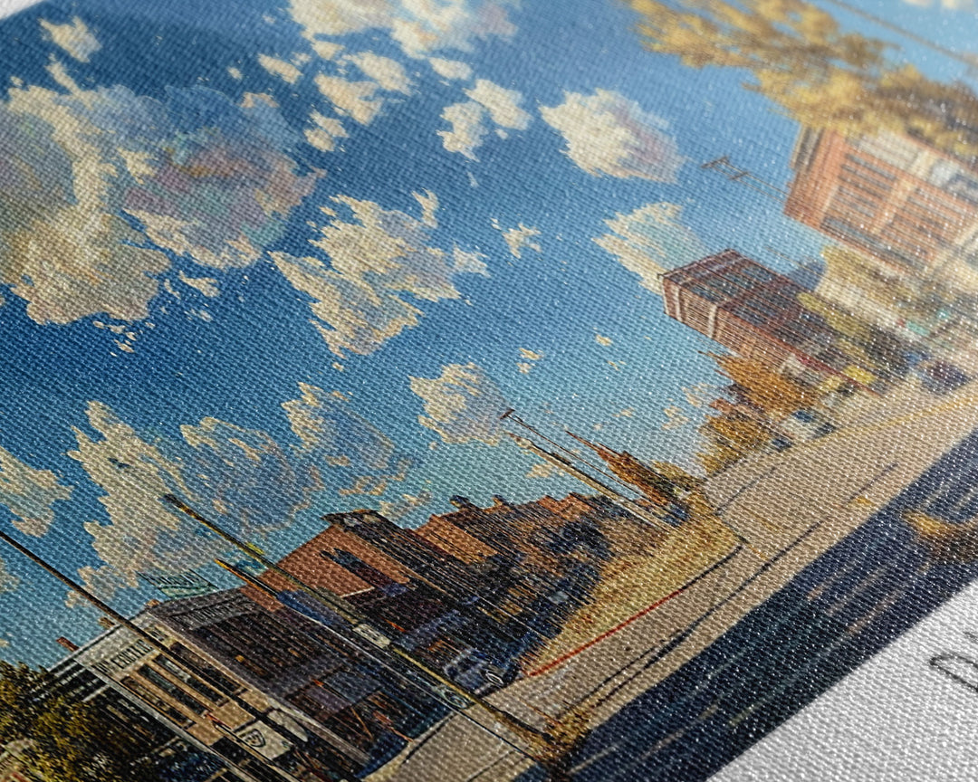 Pueblo Colorado Panoramic Print, Artistic Framed Canvas Print, Travel Poster Art, Home Decor, Office Wall Art, Gift Idea