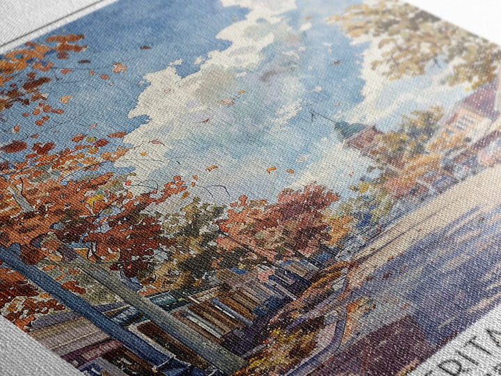 Elk Grove Travel Poster, Framed Canvas Print, Retro Travel Poster, City Wall Art, Retro Travel Print, Travel Decor, Travel Art Print