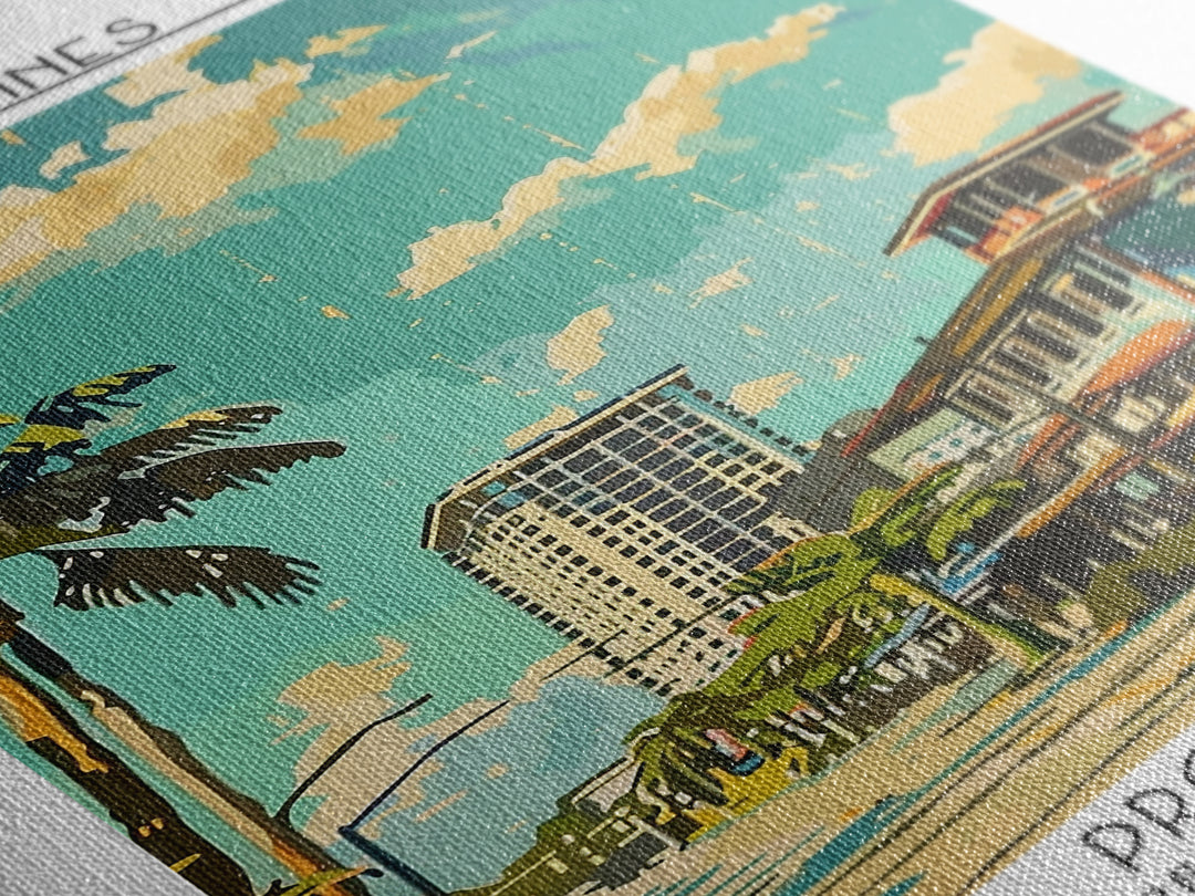 Pembroke Pines Florida Travel Poster, Framed Canvas Print, City Travel Poster, Travel Wall Art, Modern Wall Decor, City Illustration