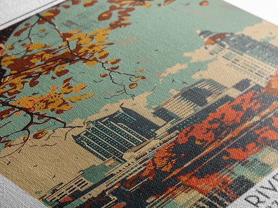 Richmond Virginia Travel Poster, Framed Canvas Print, City Art Print, Travel Wall Art, Travel Art Print, Poster Art, Vintage Posters
