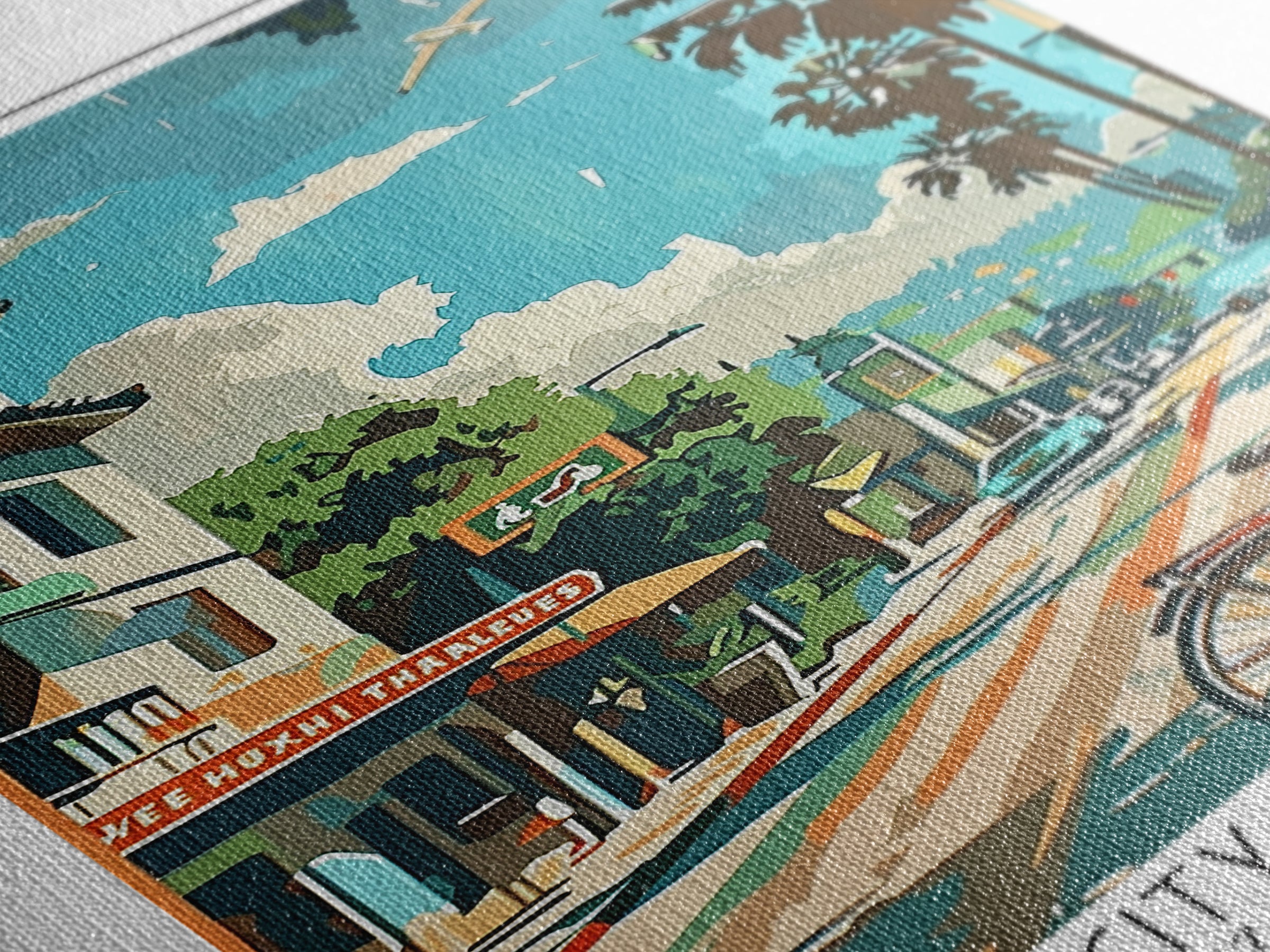 Sunnyvale California Travel Poster, Canvas Print, Retro Travel Poster, City Wall Art, Travel Posters, Retro Wall Art, City Art Print
