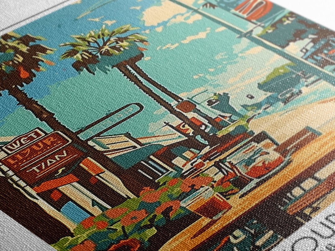 Visalia California Travel Poster, Canvas Print, City Art Print, Travel Wall Art, Travel Print, Wanderlust Gift, Vintage Travel Print