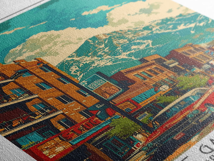Provo Travel Poster, Canvas Print, Retro Wall Art, Travel Print, Mid Century Wall Art, Art Print, City Art Print, City Travel Poster