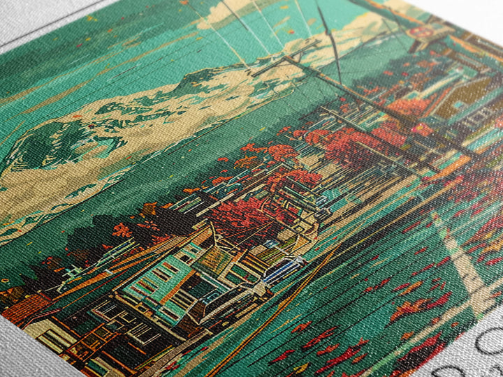 Renton Travel Poster, Framed Canvas Print, Vintage Travel Print, City Wall Art, Retro Wall Art, Vintage Poster, Living Room Wall Art