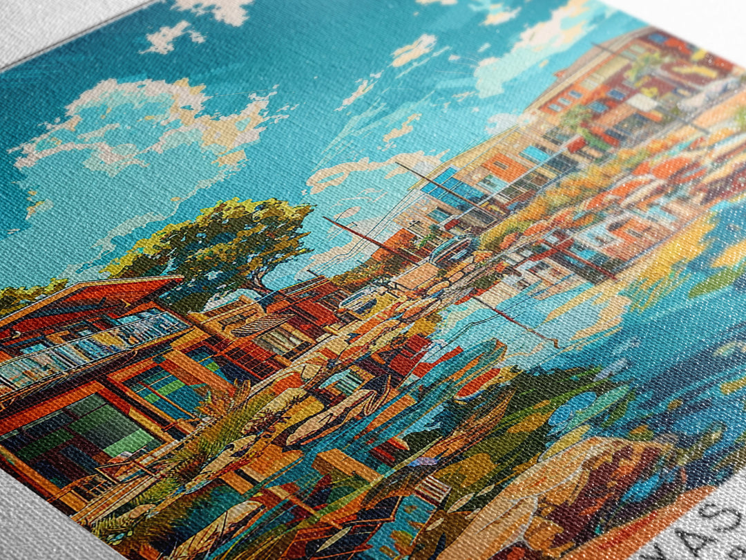 Sugar Land Travel Poster, Canvas Print, Retro Travel Poster, City Wall Art, City Art Print, Art Print, Landscape Art, Travel Posters