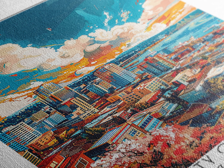 Tacoma Travel Poster, Framed Canvas Print, City Travel Poster, Travel Wall Art, Travel Art Print, Vintage Travel Art, Vintage Poster