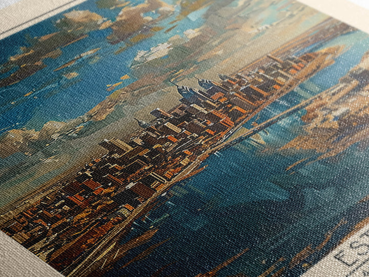 Allentown Travel Poster, Framed Canvas Print, City Art Print, Travel Wall Art, Travel Art Print, Retro Wall Art, Vintage City Poster