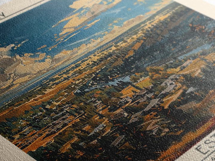 Spokane Valley Travel Poster, Framed Canvas Print, Poster Print, Travel Wall Art, Landscape Art, Vintage Travel Art, Vintage Posters