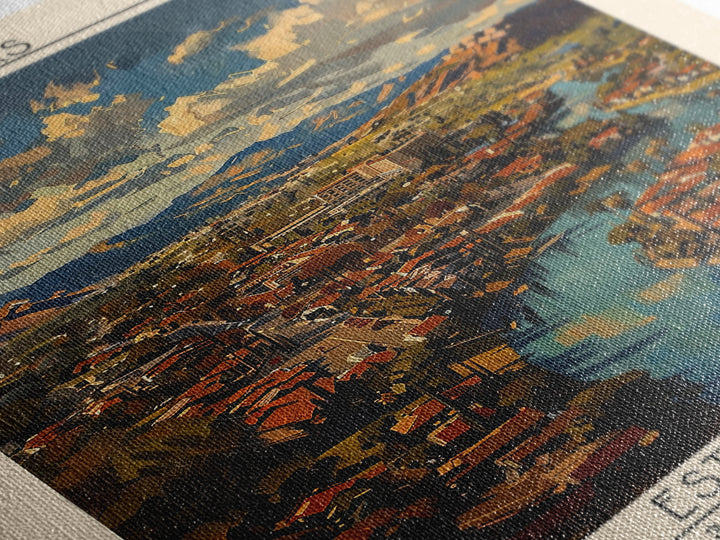 Thousand Oaks Travel Poster, Framed Canvas Print, City Travel Poster, Travel Wall Art, Landscape Art, Travel Posters, Vintage Poster