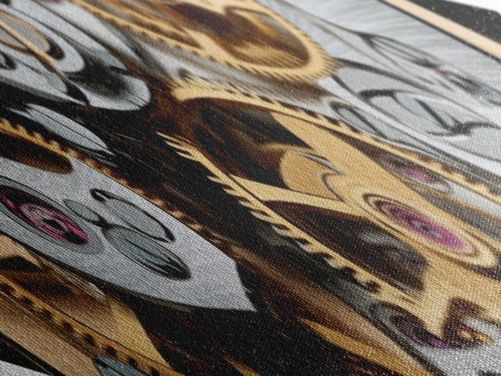 Mechanical Timecraft Detail Diamond Shaped Canvas Textured Print, Watch Movement Art, Industrial Engineering Gift, Steampunk Decor