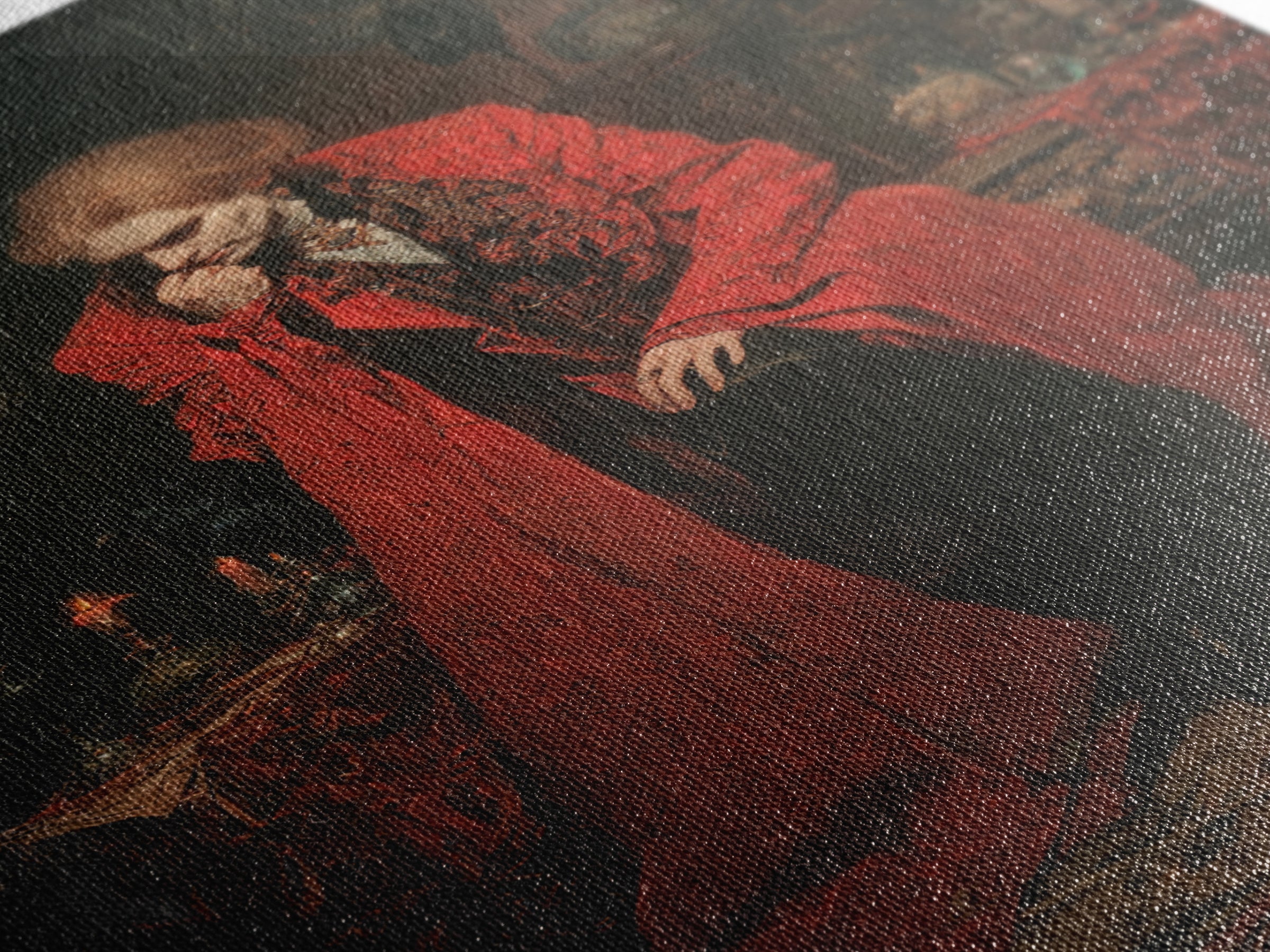 The Crimson Vampire, Ornate Symbolist Art, Vertical Wall Art, Gothic Horror Wall Art, Canvas Print, Halloween Wall Art