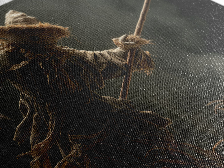 The Living Scarecrow, Baroque Witchcraft Art, Landscape Wall Art, Dark Fantasy Wall Art, Canvas Print, Halloween Wall Art
