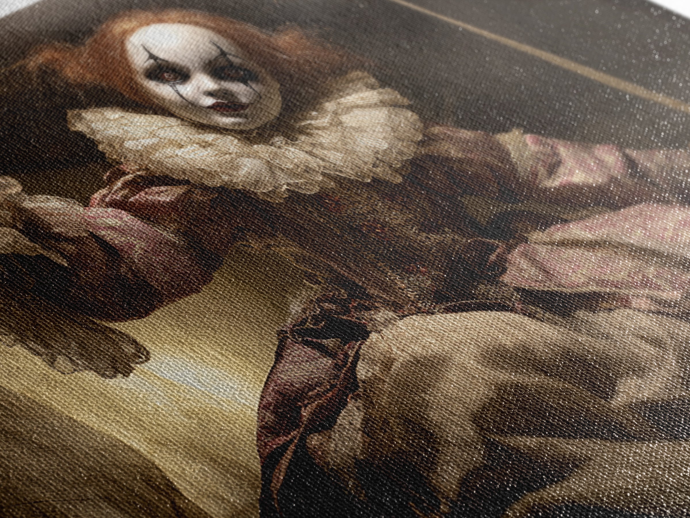 The Haunted Porcelain Doll, Danse Macabre Art, Landscape Wall Art, Macabre Wall Art, Framed Canvas Print
