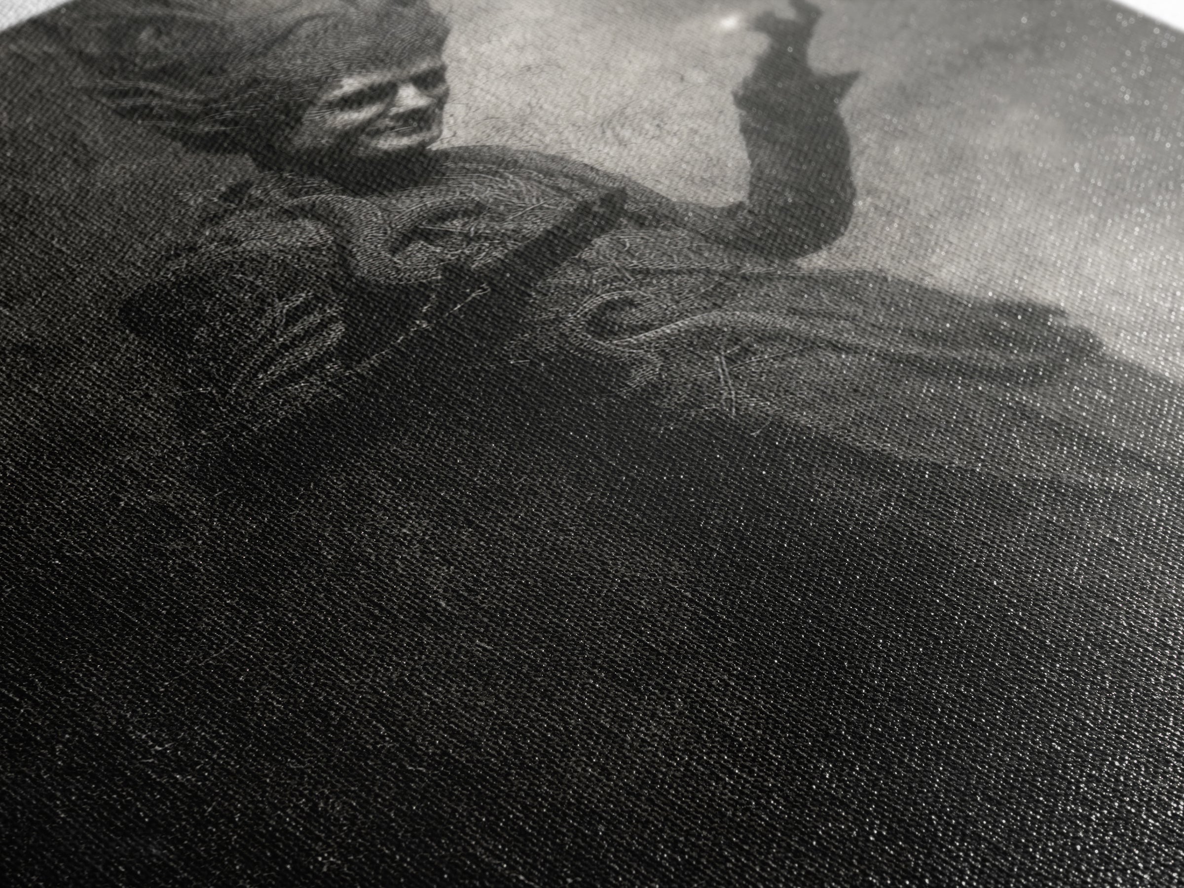 The Shadow Person, Dark Symbolist Art, Vertical Wall Art, Dark Halloween Decor, Canvas Print, Halloween Wall Art