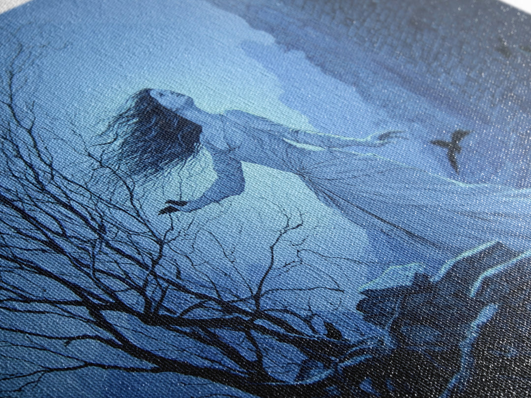 The Banshee Singer, Romantic Gothic Landscape, Landscape Wall Art, Dark Fantasy Wall Art, Canvas Print, Halloween Wall Art
