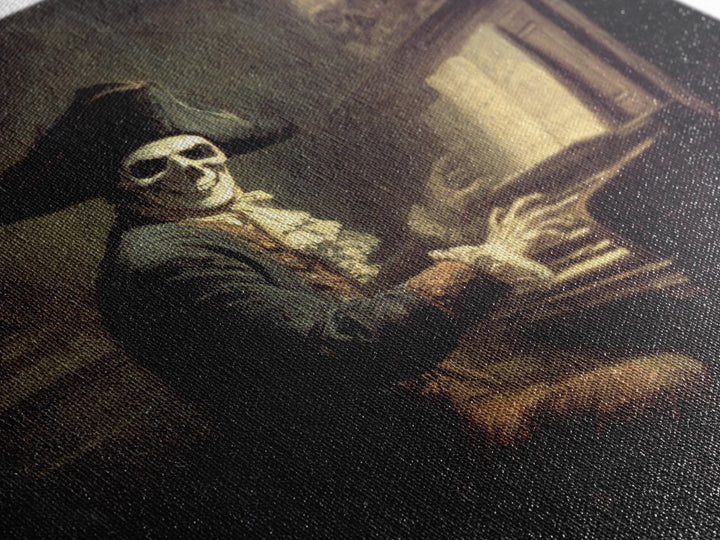 The Phantom Organist, Baroque Witchcraft Art, Square Wall Art, Dark Halloween Decor, Canvas Print, Halloween Wall Art, Spooky Wall Decor