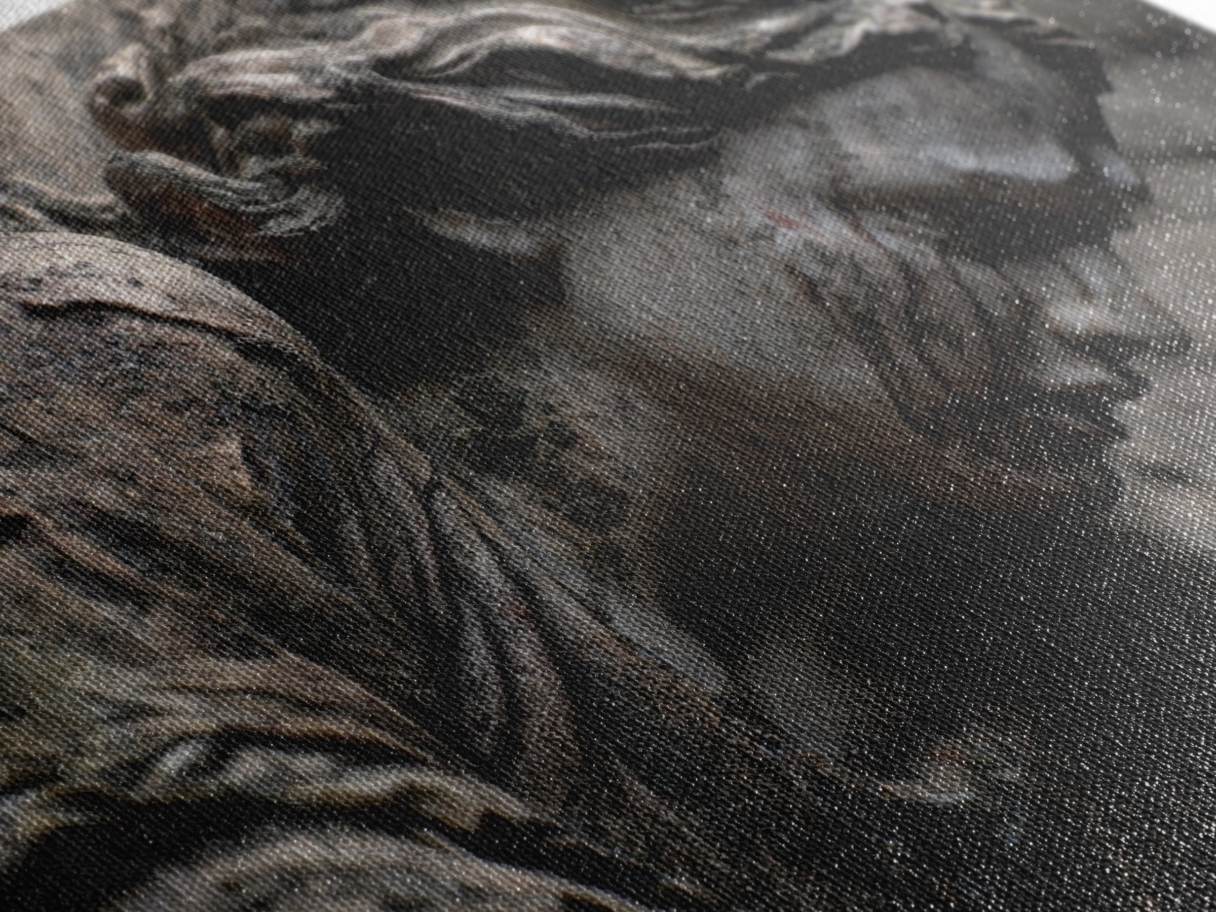 The Weeping Cemetery Angel, Dark Renaissance Art, Landscape Wall Art, Gothic Horror Wall Art, Canvas Print, Halloween Wall Art