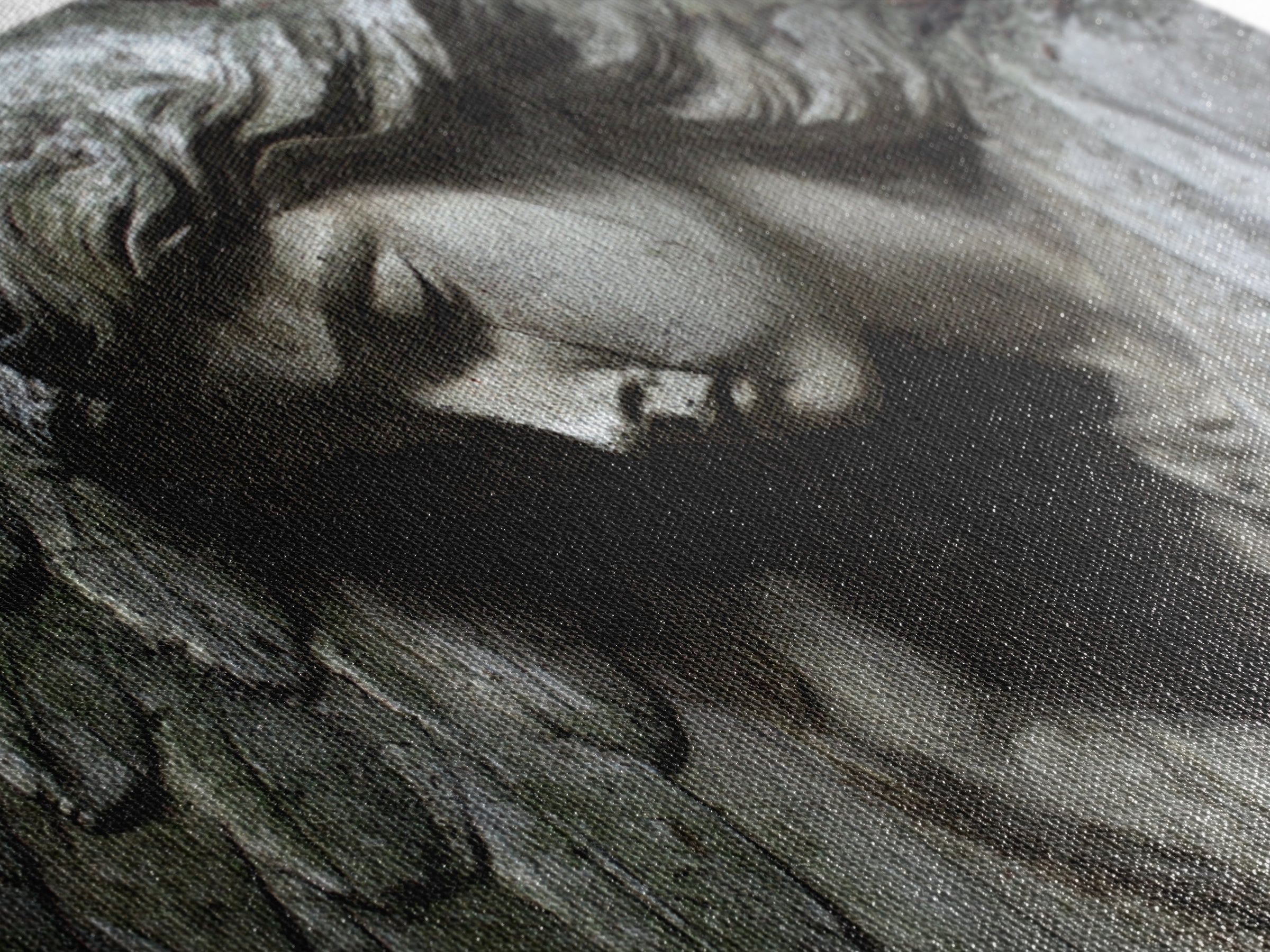 The Weeping Cemetery Angel, Gothic Nightmare Art, Landscape Wall Art, Dark Halloween Decor, Canvas Print, Halloween Wall Art