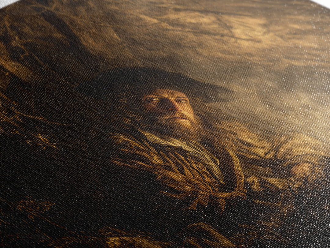 The Attic Whisperer, Baroque Witchcraft Art, Landscape Wall Art, Dark Halloween Decor, Canvas Print, Halloween Wall Art