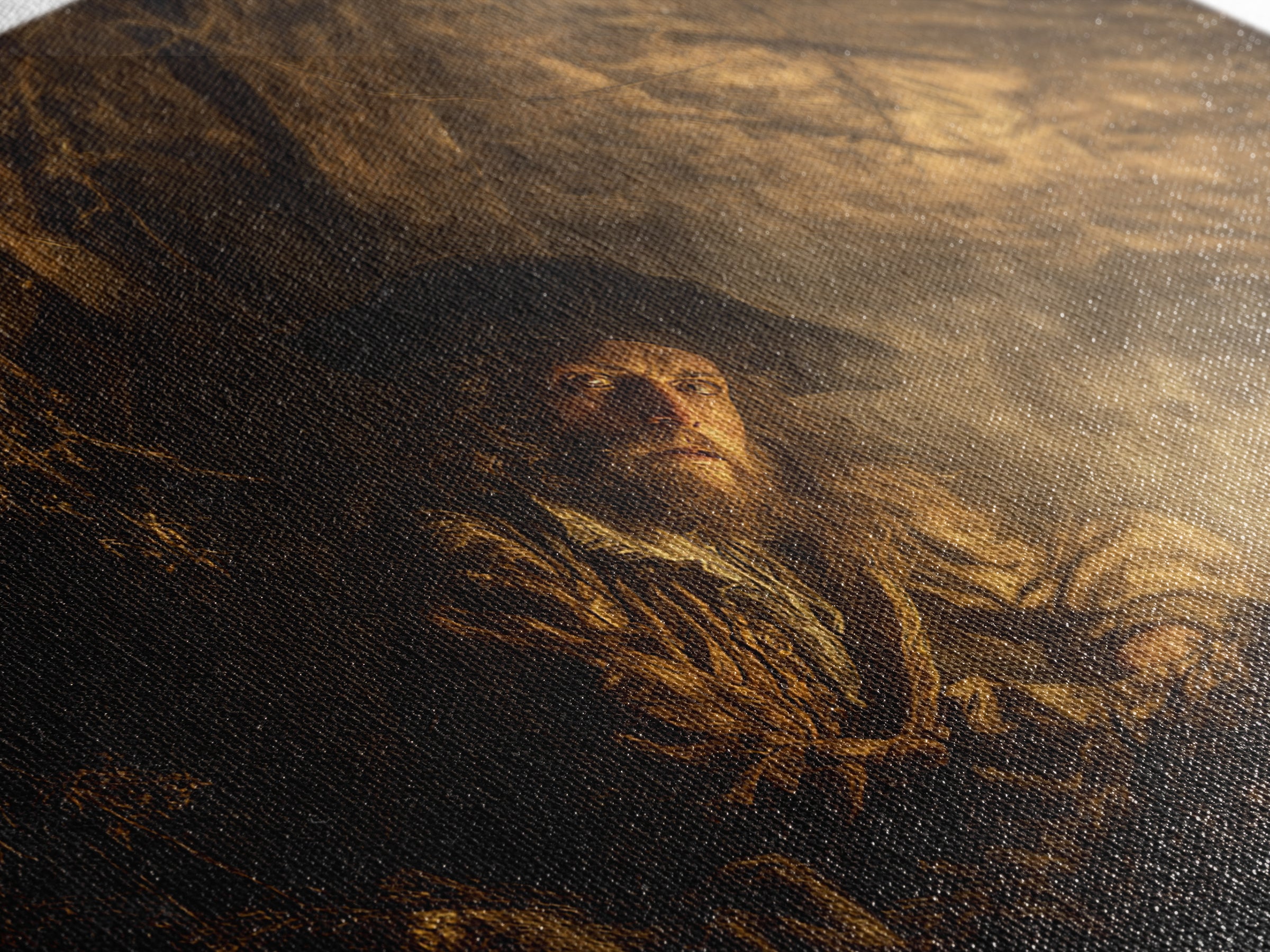The Attic Whisperer, Baroque Witchcraft Art, Landscape Wall Art, Dark Halloween Decor, Canvas Print, Halloween Wall Art