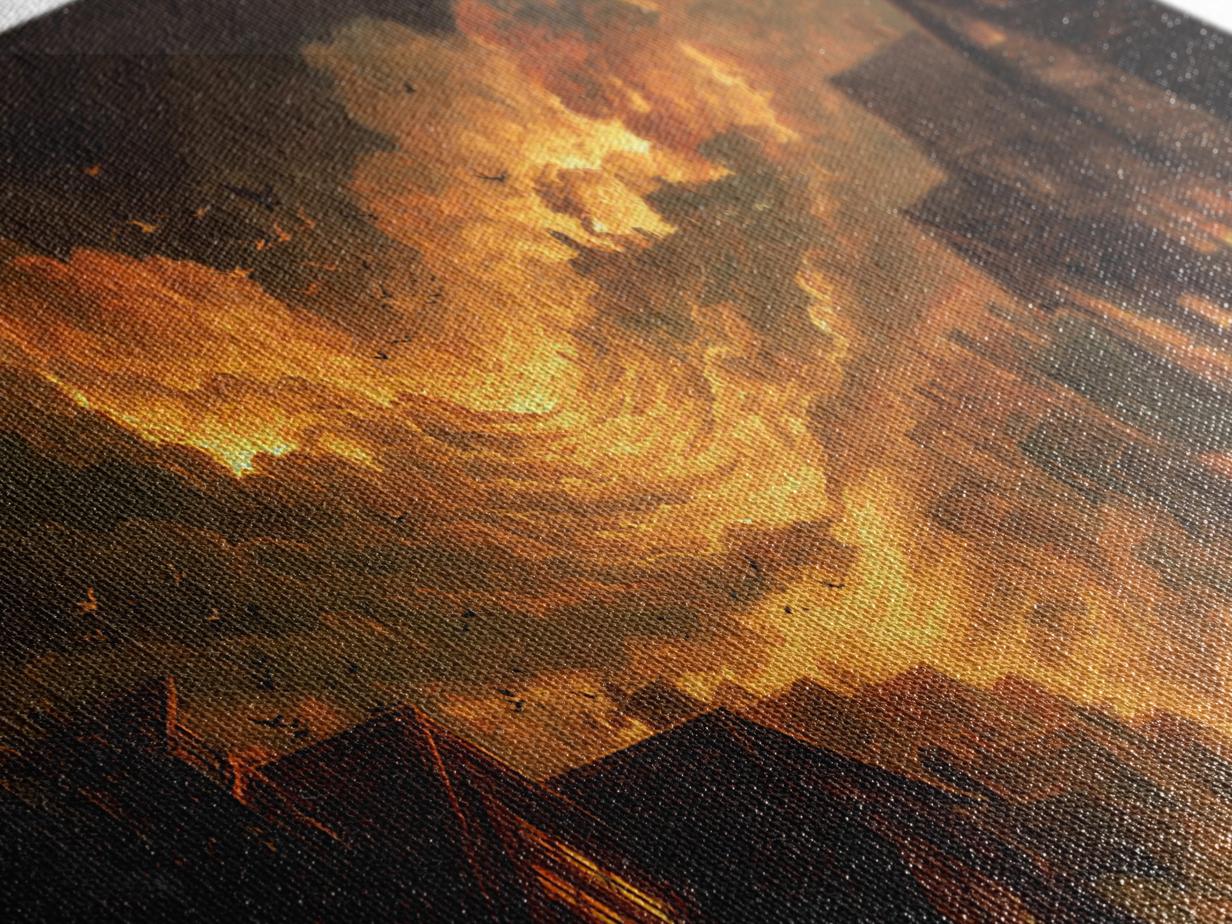 The Attic Whisperer, Apocalyptic Romantic Art, Wide Panoramic Art, Macabre Wall Art, Canvas Print, Halloween Wall Art, Statement Wall Art