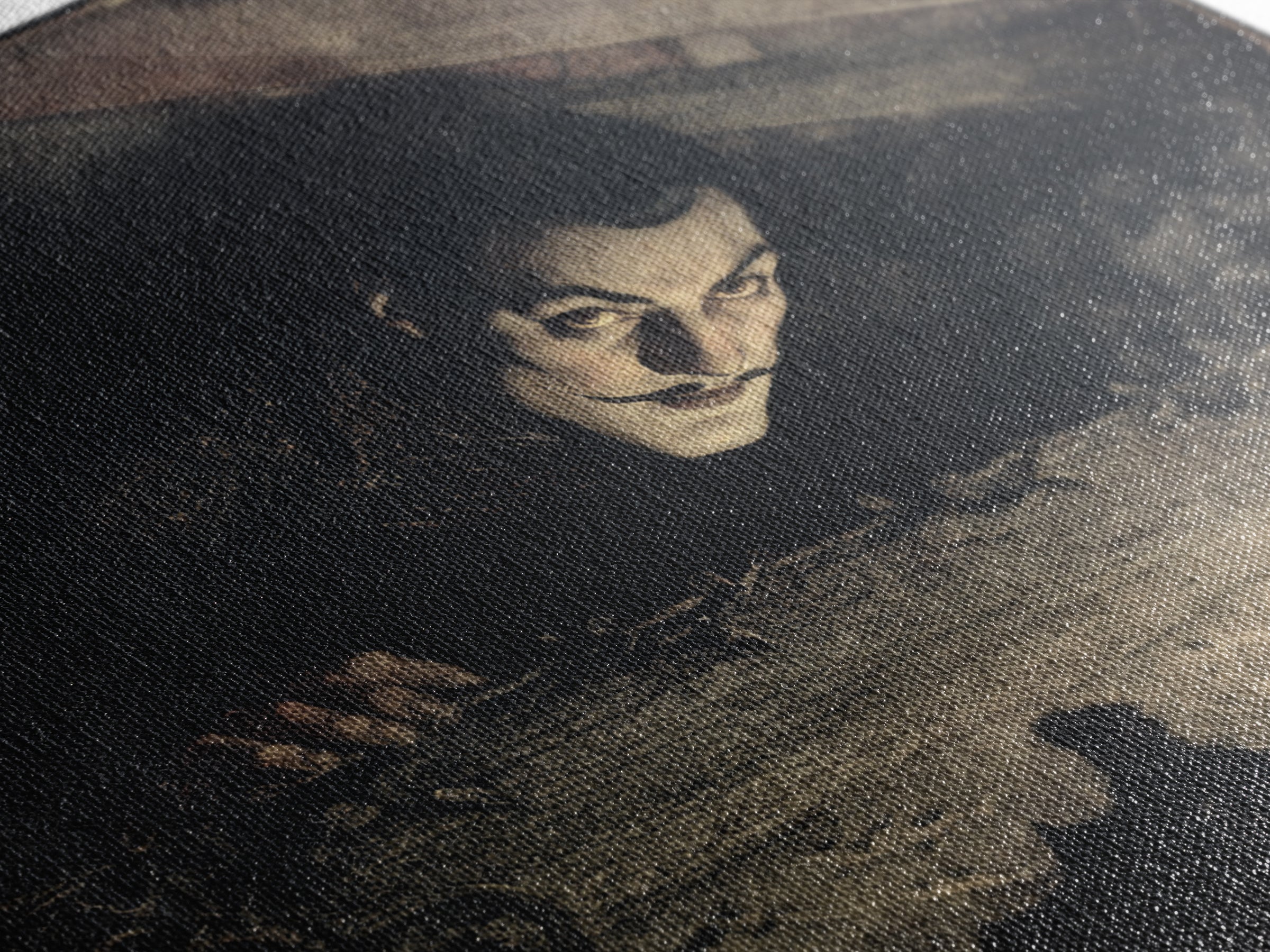 The Attic Whisperer, Dark Symbolist Art, Square Wall Art, Gothic Horror Wall Art, Canvas Print, Halloween Wall Art