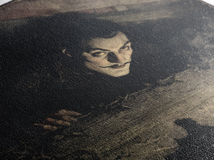 The Attic Whisperer, Dark Symbolist Art, Square Wall Art, Gothic Horror Wall Art, Canvas Print, Halloween Wall Art