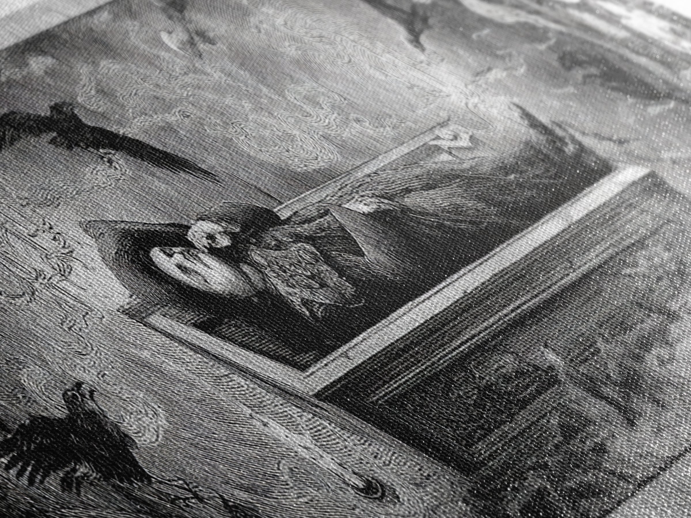 The Coffin Sleeper, Expressionist Nightmare Art, Extra Wide Wall Art, Gothic Horror Wall Art, Framed Canvas Print, Halloween Wall Art