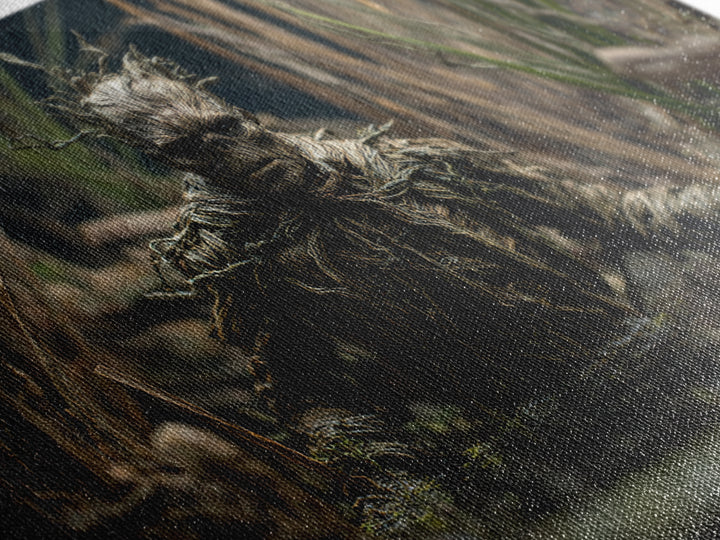 The Bog Mummy, Baroque Witchcraft Art, Landscape Wall Art, Dark Fantasy Wall Art, Canvas Print, Halloween Wall Art, Halloween Decor