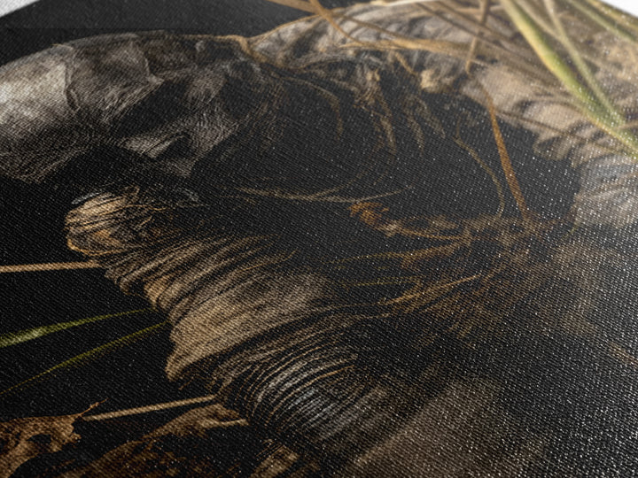 The Bog Mummy, Biomechanical Horror Art, Vertical Wall Art, Macabre Wall Art, Canvas Print, Halloween Wall Art, Halloween Decor