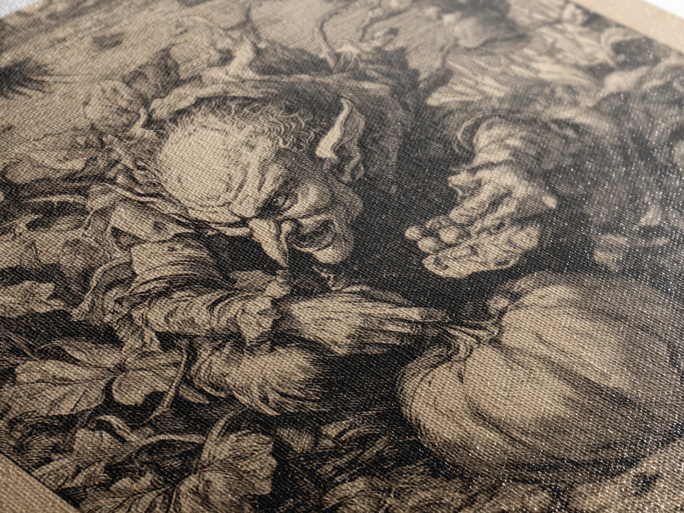 The Pumpkin Patch Goblin, Renaissance Engraving Art, Square Wall Art, Dark Halloween Decor, Framed Canvas Print, Halloween Wall Art