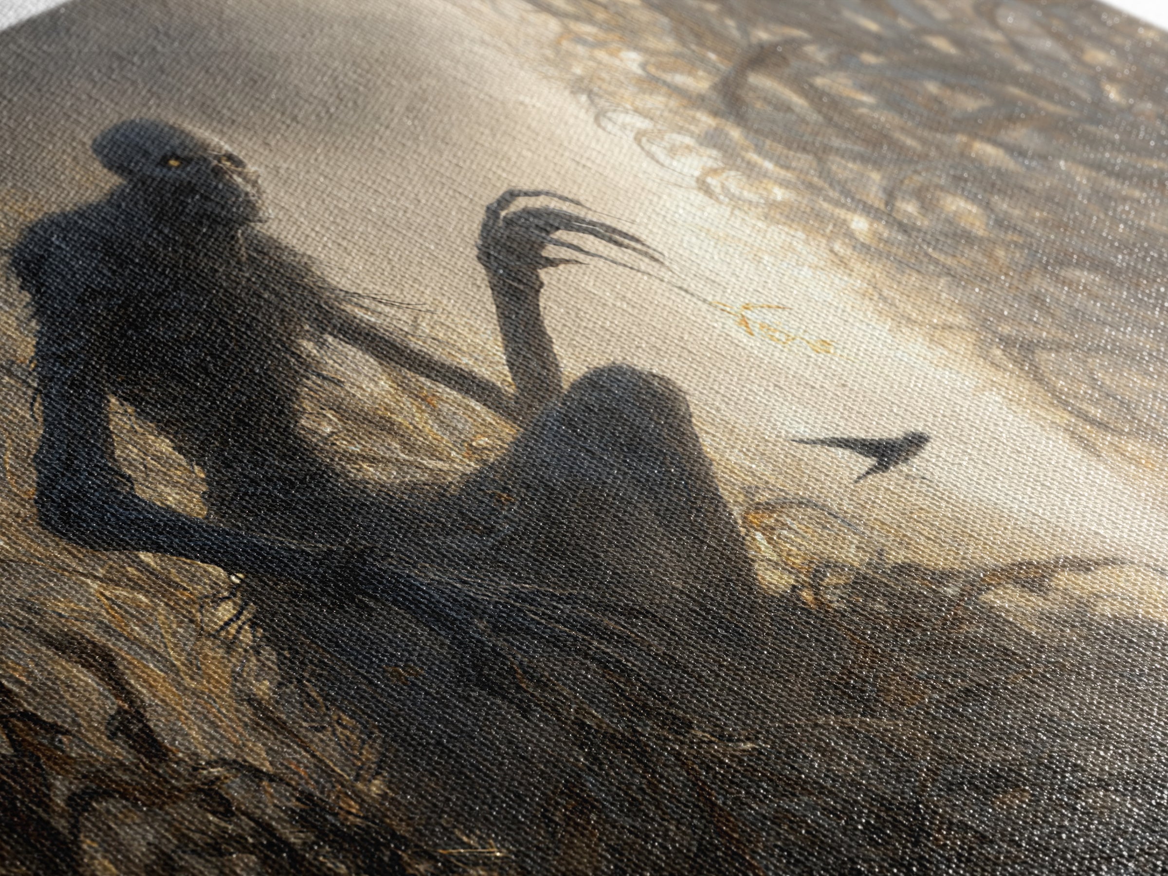 The Cornfield Crawler, Surreal Apocalyptic Art, Landscape Wall Art, Gothic Horror Wall Art, Canvas Print, Halloween Wall Art