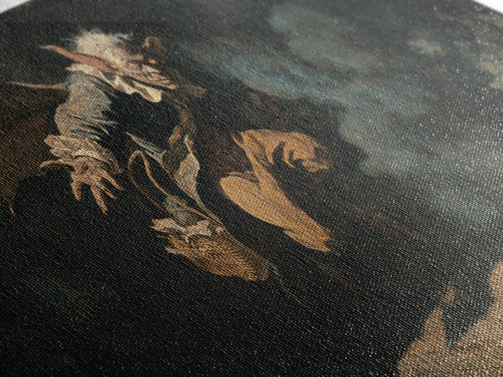 The Bat-Winged Imp, Dark Romantic Horror Art, Wide Panoramic Art, Dark Fantasy Wall Art, Canvas Print, Halloween Wall Art