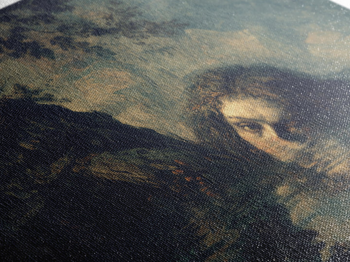 The Lake Phantom, Baroque Witchcraft Art, Landscape Wall Art, Gothic Horror Wall Art, Canvas Print, Halloween Wall Art